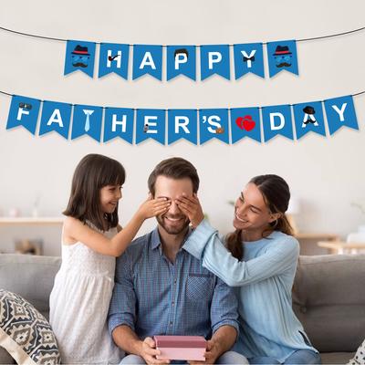 Father'S Day Party Decoration Flag Happy Father'S Day Banner Trophy Latte Customization