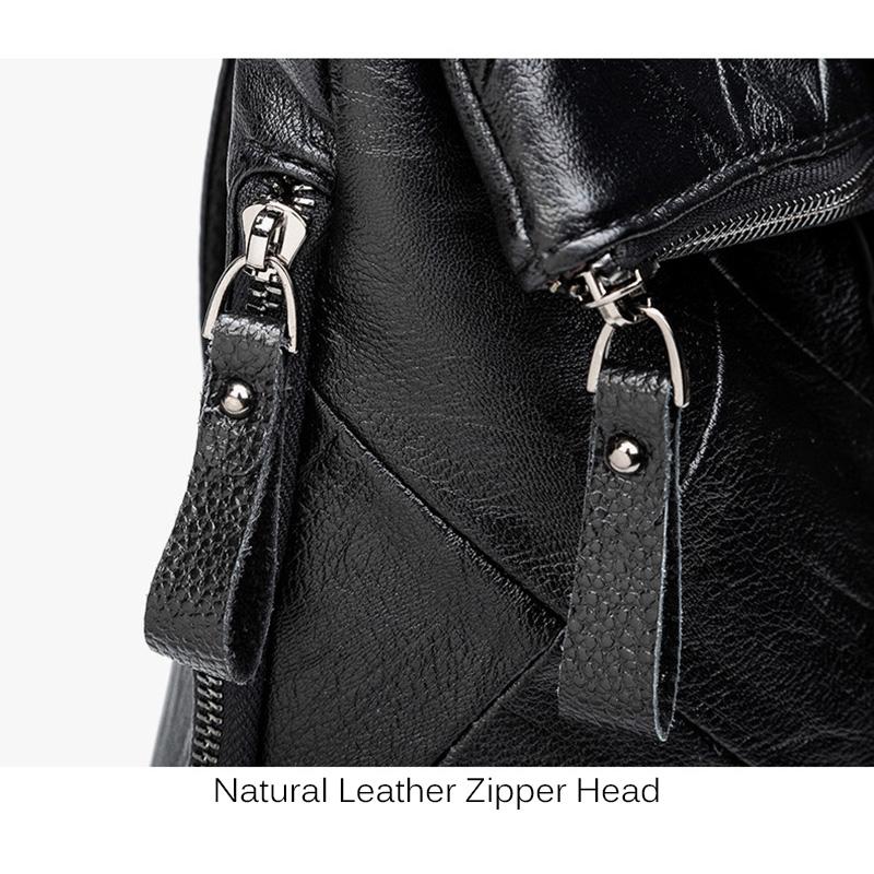 Genuine Leather Women Backpacks Diamond Quilted Daypack Fashion Lock Travelling Commuting Outdoor Backpack Soft Cowhide Backpacks