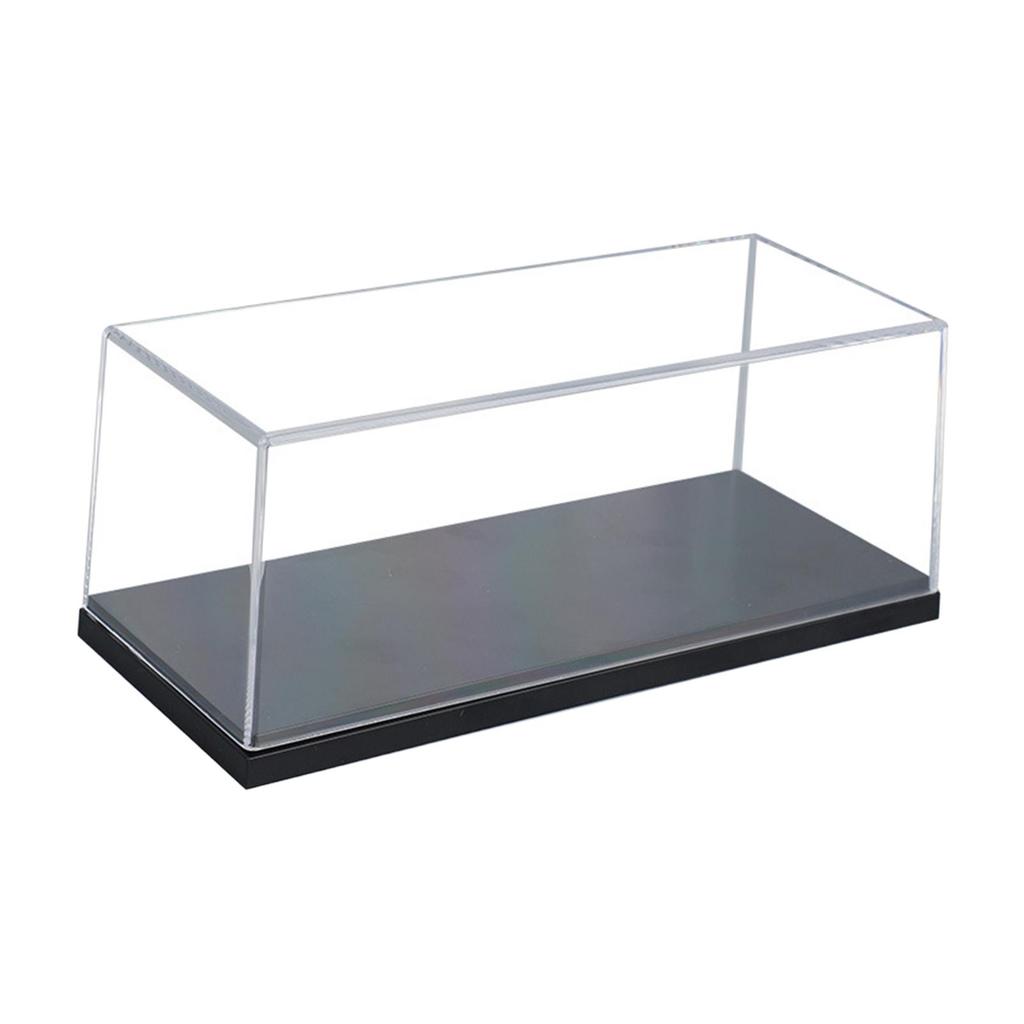 1:43 Model Car Display Box Clear Portable,Accessories Case with Black Base,Storage Dustproof Acrylic