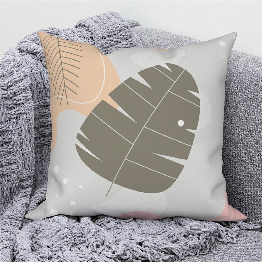 Home Sofa Office Cushion Pillowcase Wholesale  Nordic Style Abstract Plant Floral