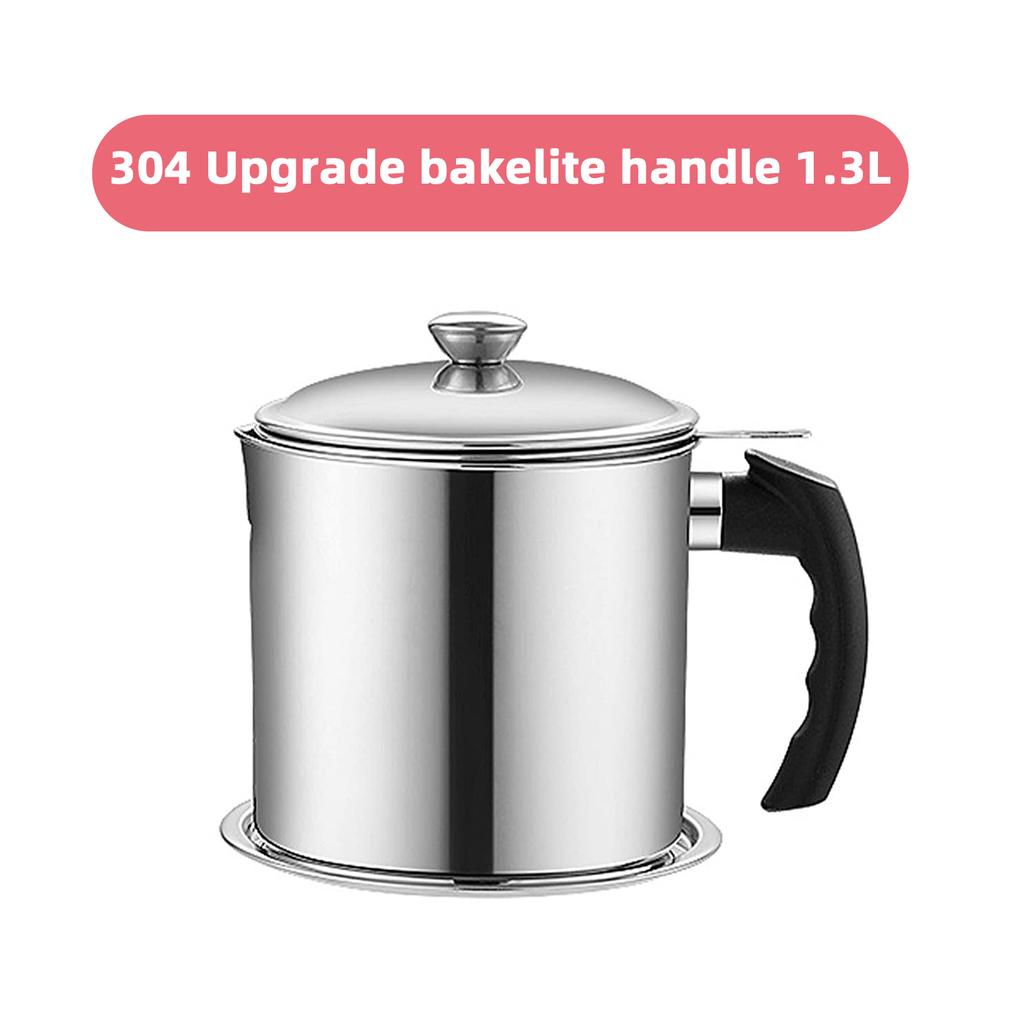 Nádoba na tuk Olejová nádoba s jemným sítem Nádoby na skladování oleje Sítka na slaninu Nerezová plechovka na smažení Skladování