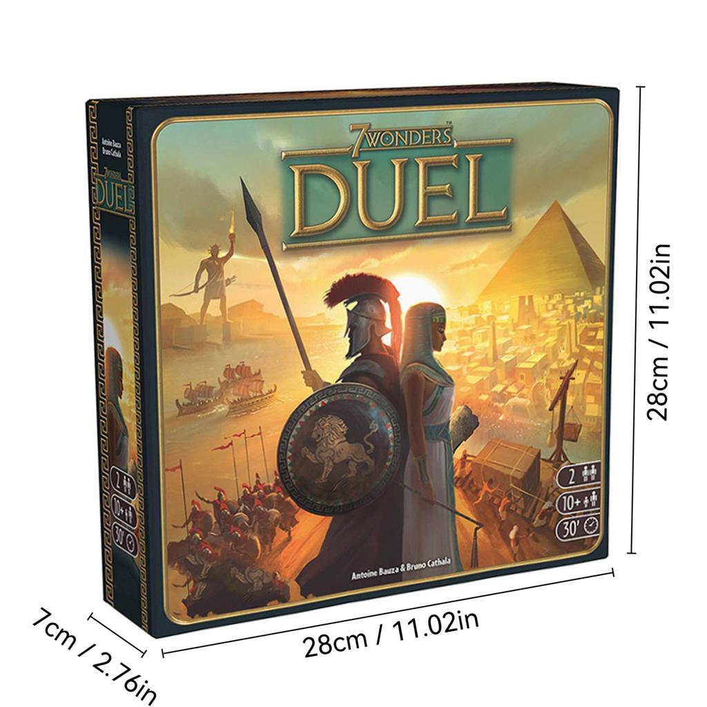 7 Wonders Duel Board Game Intense Two-Player Battles In the Ancient World, Strategy Games 30 Minute Playtime Card