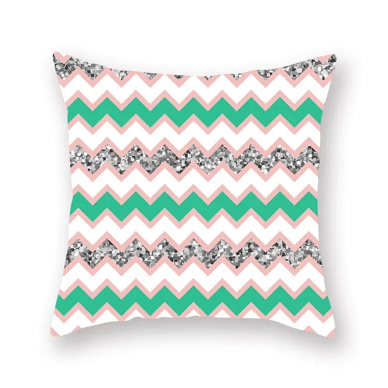 

Красочный Геометрический Клетчатый Волнообразный Принт Наволочка для Подушки Домашняя Гостиная Диван Декоративная Подушка 45x45см 66x66cm