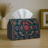 1pc Ethnic Folk Decorative Tissue Box-Floral Mandala Colorful,Durable Napkin Organizer for Car,Kitchen,Dining,Home Decor-Decorative Tabletop Party Tis