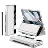 Samsung Z Fold6 Mobile Phone Chitin Leather Bracket Folding Screen Anti Fall Flip Cover Leather Case Film Integrated Pen Slot