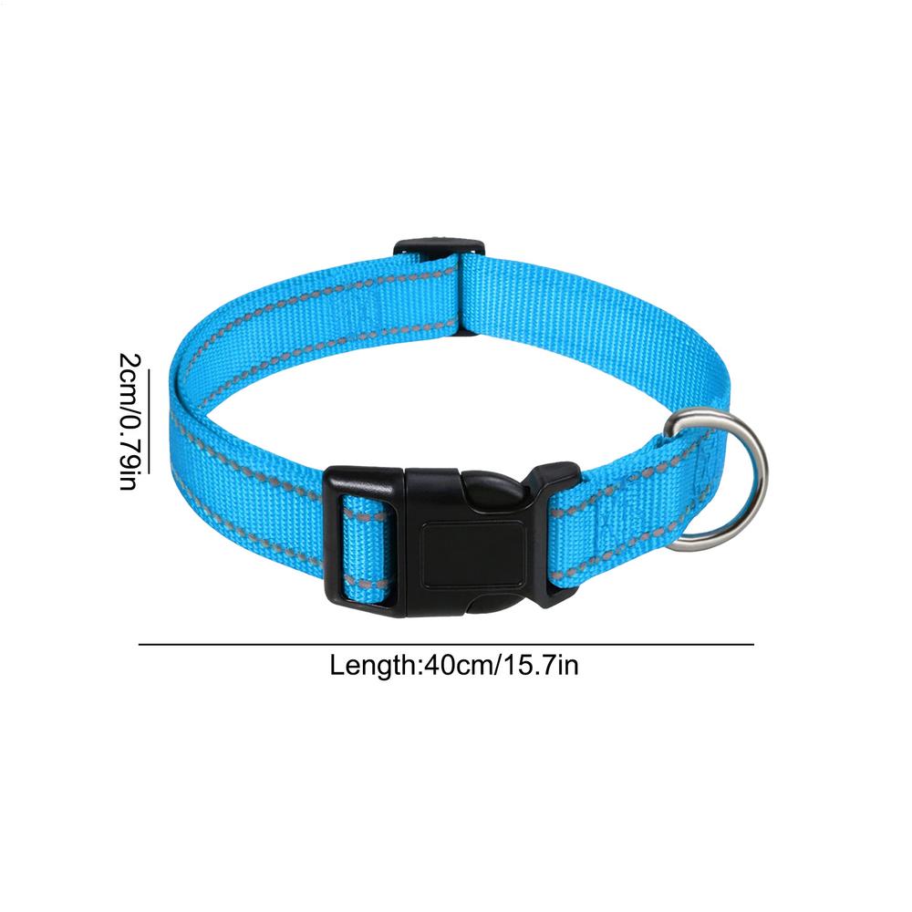 Reflective Dog Collar Adjustable Cat Collar Safety Nylon Pet Collar Durable Comfortable Reflective Pet Collar Pet Supplies
