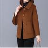 Korean Fashion Womens Pure Wool Coat Autumn Winter Hot Style Casual Loose Short Coat Temperament Mother Wear