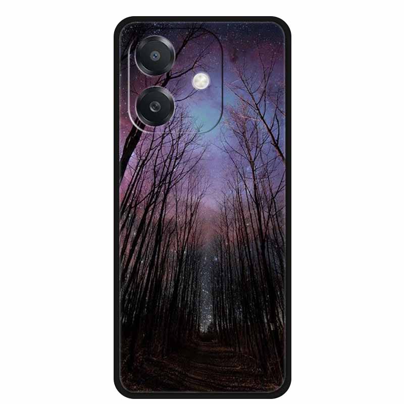 Para OPPO A3 / A3x 5G Funda 6.67" Funda Negra Silicona Suave Funda para Teléfono Para OPPO A3x A3 5G Funda Trasera A 3x A 3 x A3 x Dibujos Animados