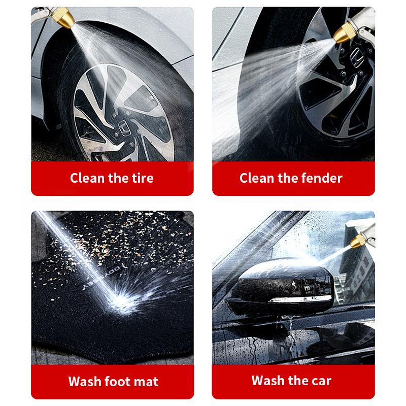 Aluminium Alloy Water Gun High Pressure Car Washing Water Gun Brass Spray Nozzle Adjustable Modes Multi-function Spraying Gun