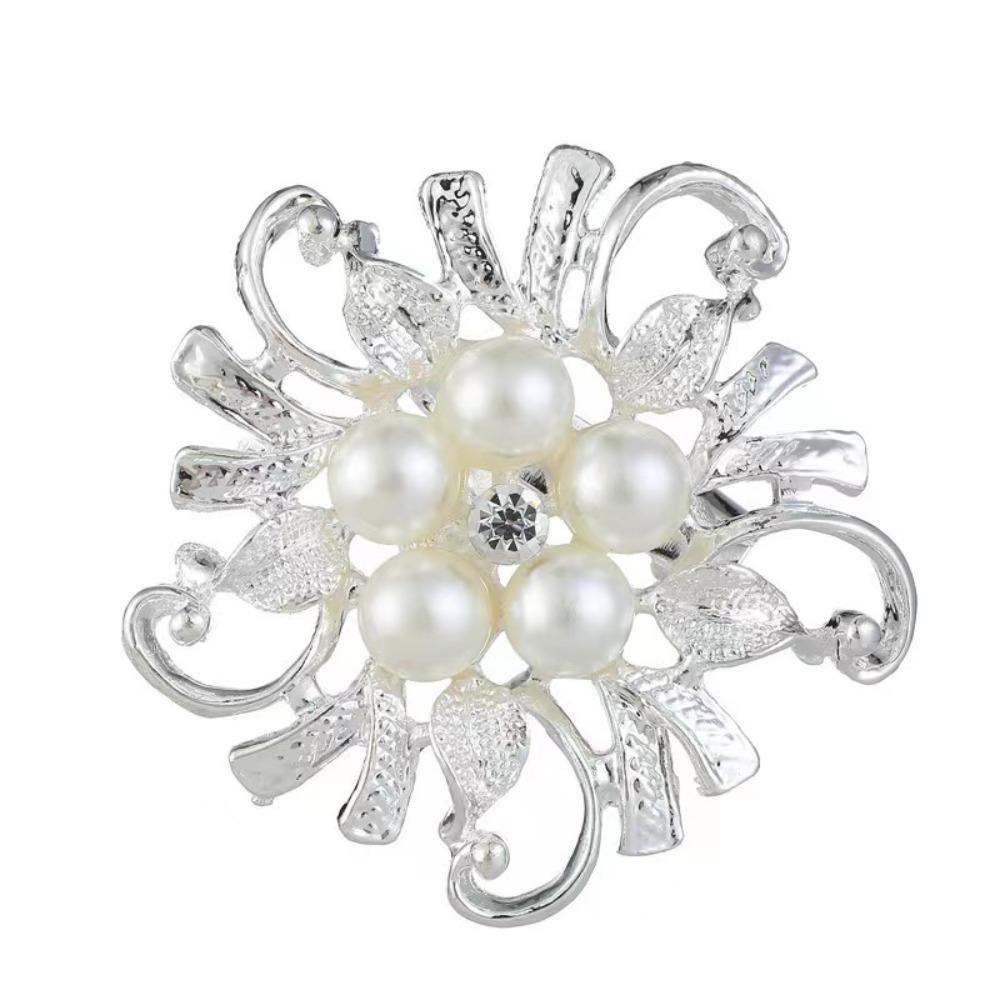 Metal Flower Brooch for Women Versatile Pearl Brooch Jewelry Brooches  Party Clothing Accessories