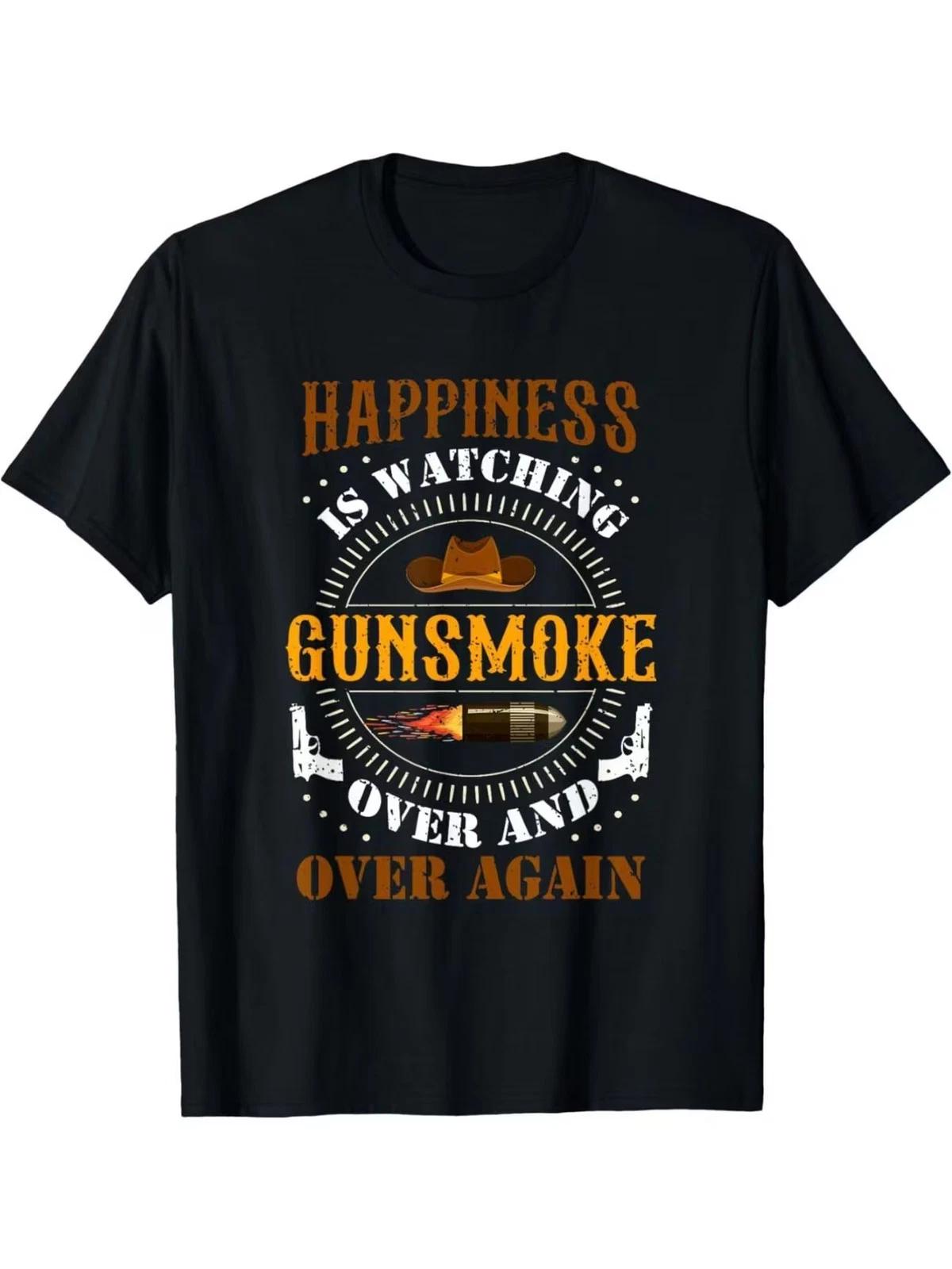 Men s Plus Size Black Graphic T-Shirt - Circular Design Featuring  HAPPINESS IS XXL
