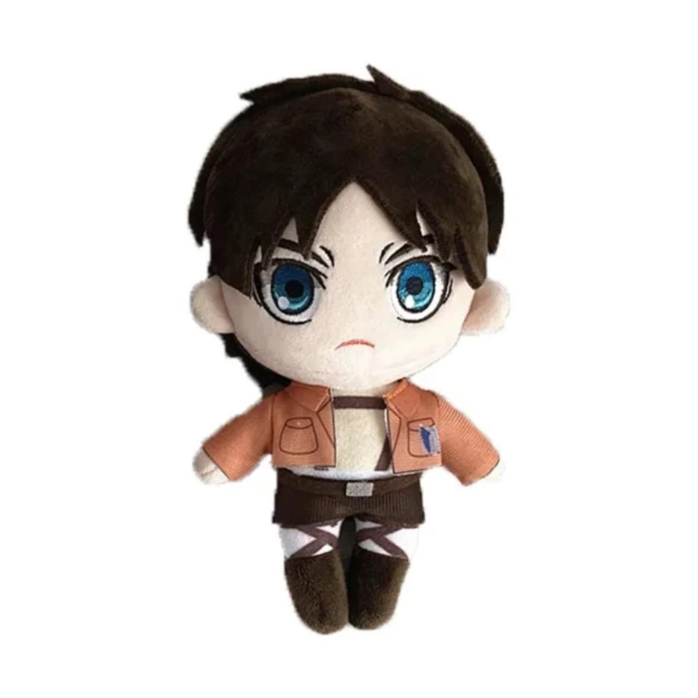 20cm Anime L'Attacco dei Giganti Peluche Giocattoli Bambola Kawaii Levi Eren Mikasa Carino Kawaii Collezione Verde Peluche Regali di Compleanno Per Bambini