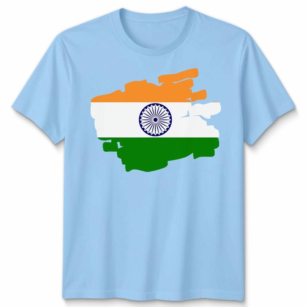 Torn India Flag Indian Day Football Unisex Tshirt Tee Top S