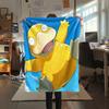 Pokémon Psyduck pattern Flannel Blanket, High quality Comfortable for All Seasons, Home Decor, Warmth and Comfort, Perfect for Gifts.