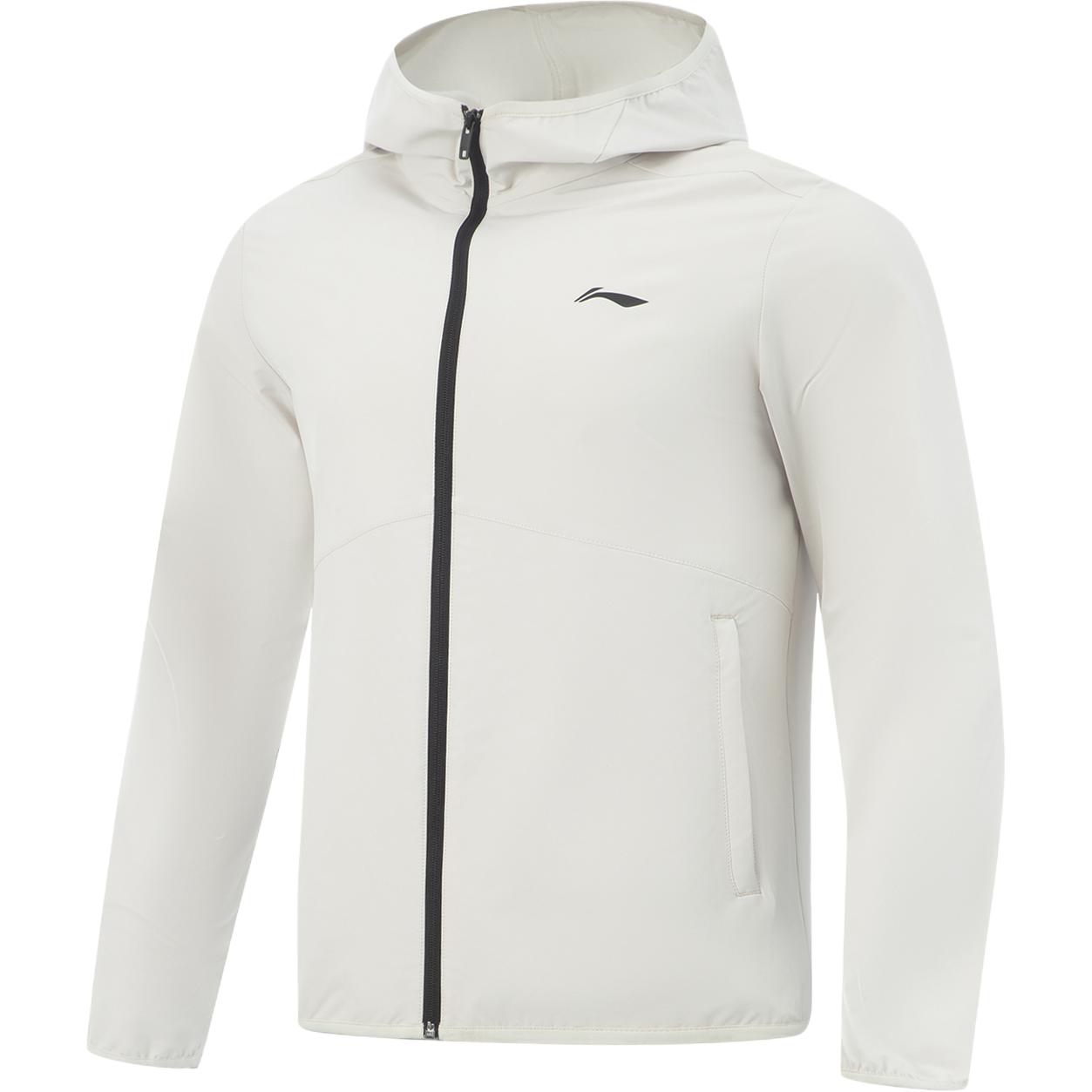 

Ветровка с капюшоном серии Li Ning Fitness с логотипом и прострочкой, мужская верхняя одежда AFDVE81-13 S