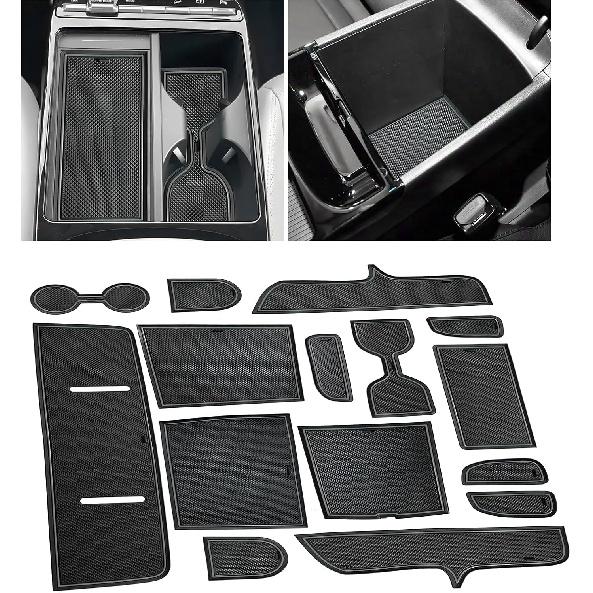 For Hyundai Tucson 2025 2026 Accessories Door Slot Mats Cup Holder Insert Coaster Center Console Liner Glove Box Cover for Hyundai Tucson