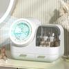 Spiegel Ventilator Make-up Koffer Große Kapazität LED Licht Spiegel Make-up Aufbewahrungsbox für Frauen Weiß