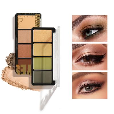 4-Color Eyeshadow Palette Earth Color Pearl Matte Glossy Eyeshadow Palette Highly Pigmented Eyeshadow Daily Eye Makeup