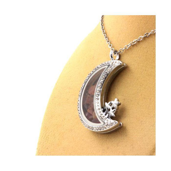 Stones and Minerals. Raw Multicolor Tourmaline Necklace. Moon Model.