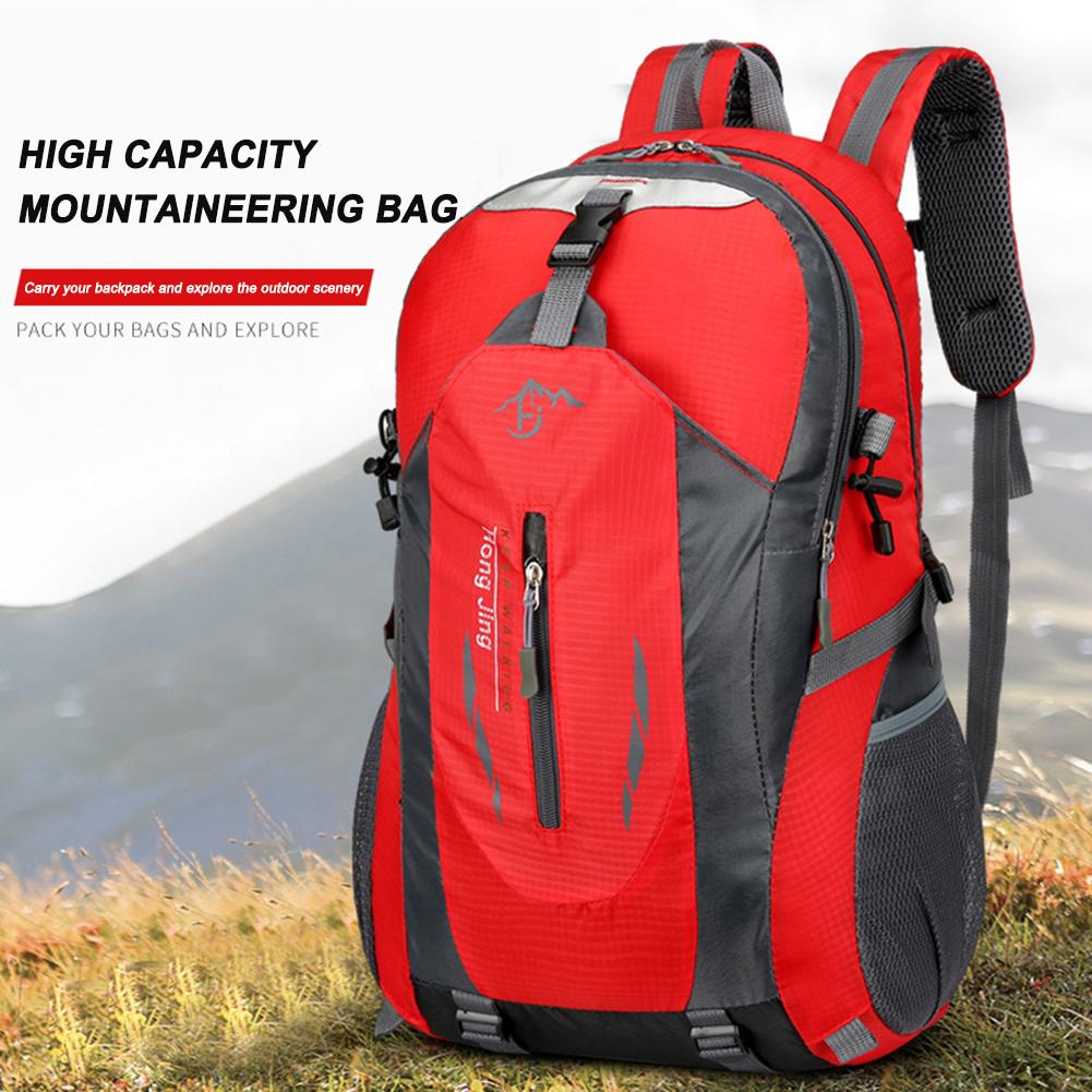 Climbing Rucksack Breathable Travel Backpack Large Capacity Wear-resistant Layered Storage Lightweight for Outdoor Activities