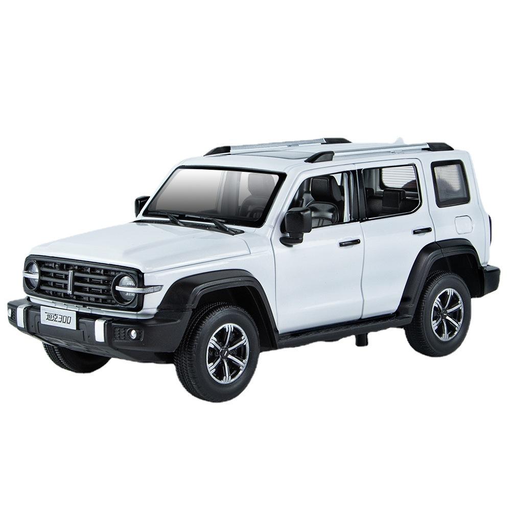 

1/24 Танк 300 Explorer Модель легкосплавного автомобиля Высокая имитация литой металлический игрушечный транспорт Модель звуковой и световой коллекции Детский подарок белый