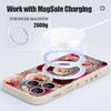 For iPhone 17 Pro Max Case Oil Painting Rose Flowers Magnetic For Magsafe Silicone Cover For iPhone 16 Pro Max Funda iPhone 15 14 13 12 11 16E