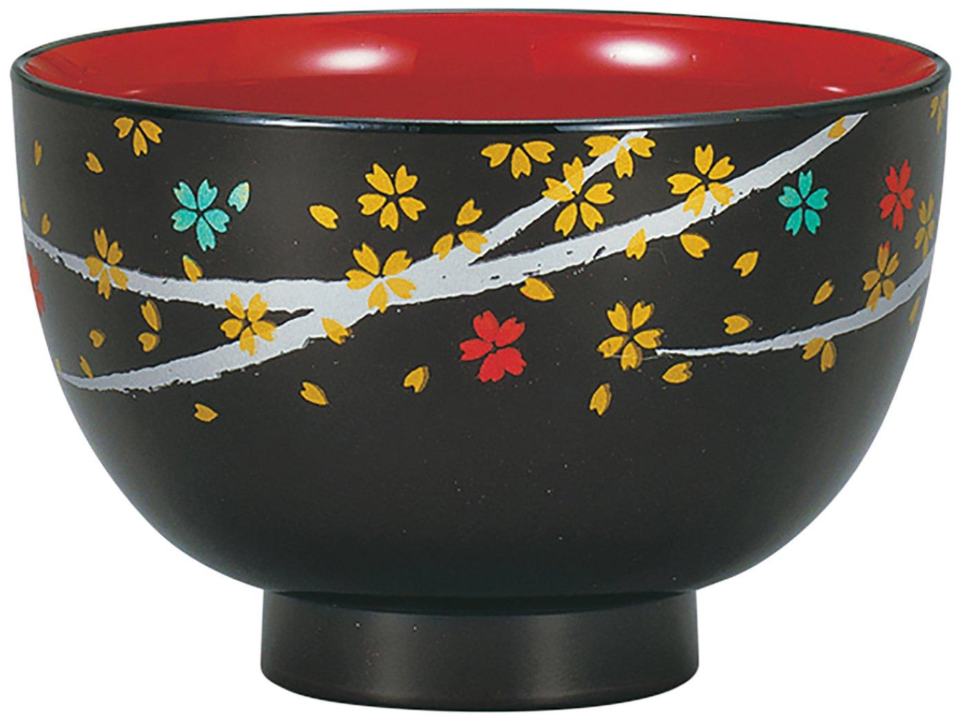 Yamanaka Lacquerware Haruka Range Soup Dark Red Bowl, M16735-1