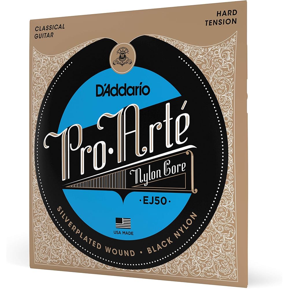D'Addario Daddario Classical Guitar Strings Pro Arte Silver/Black Hard EJ50 [Domestic Genuine]