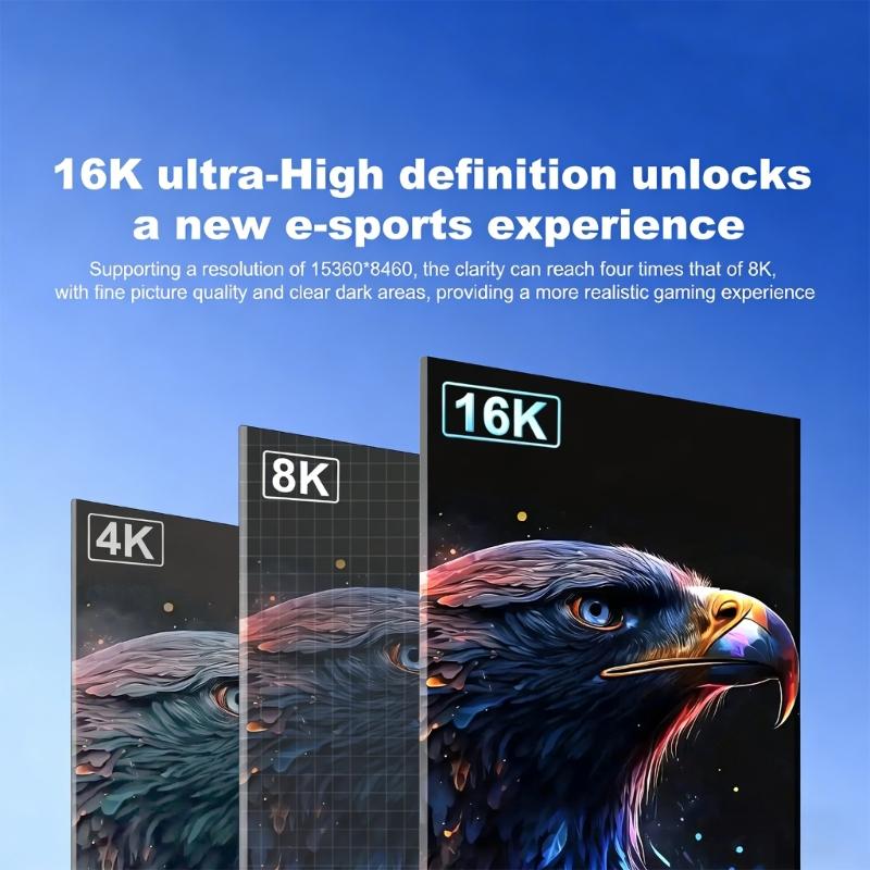 High Grade Digital Video Connection For Engaging Entertainment And Home Theater With 16K Sharpness And Improved Visual Technology