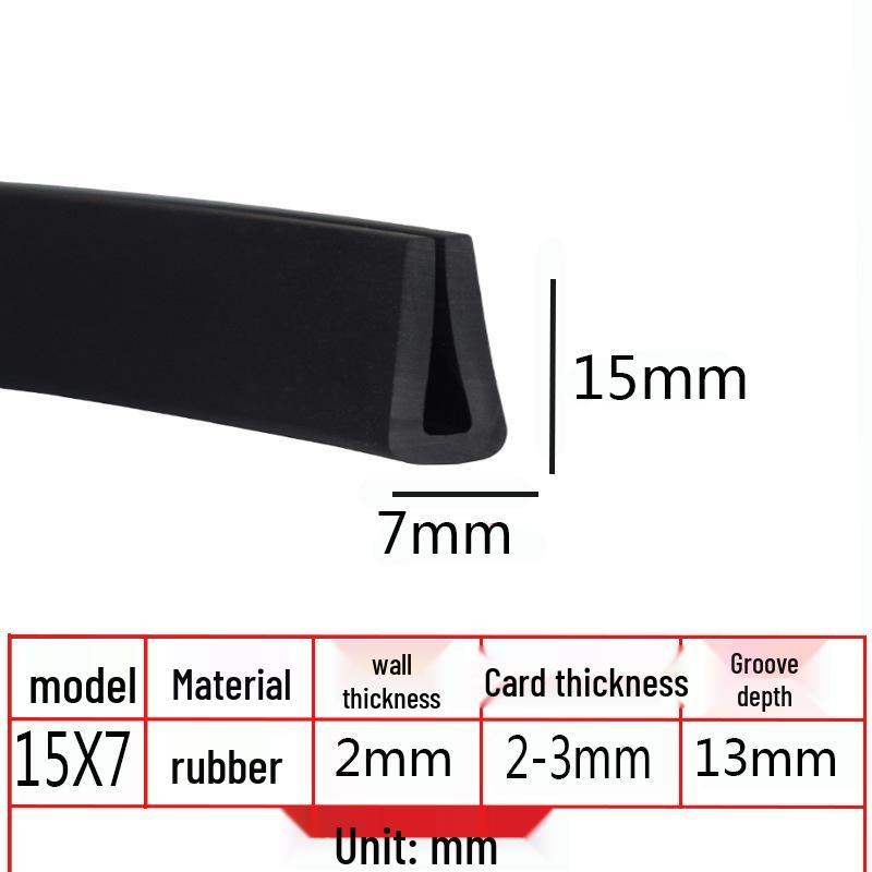 U-Shaped Rubber Anti-Collision Edge Strip for Glass Sealing