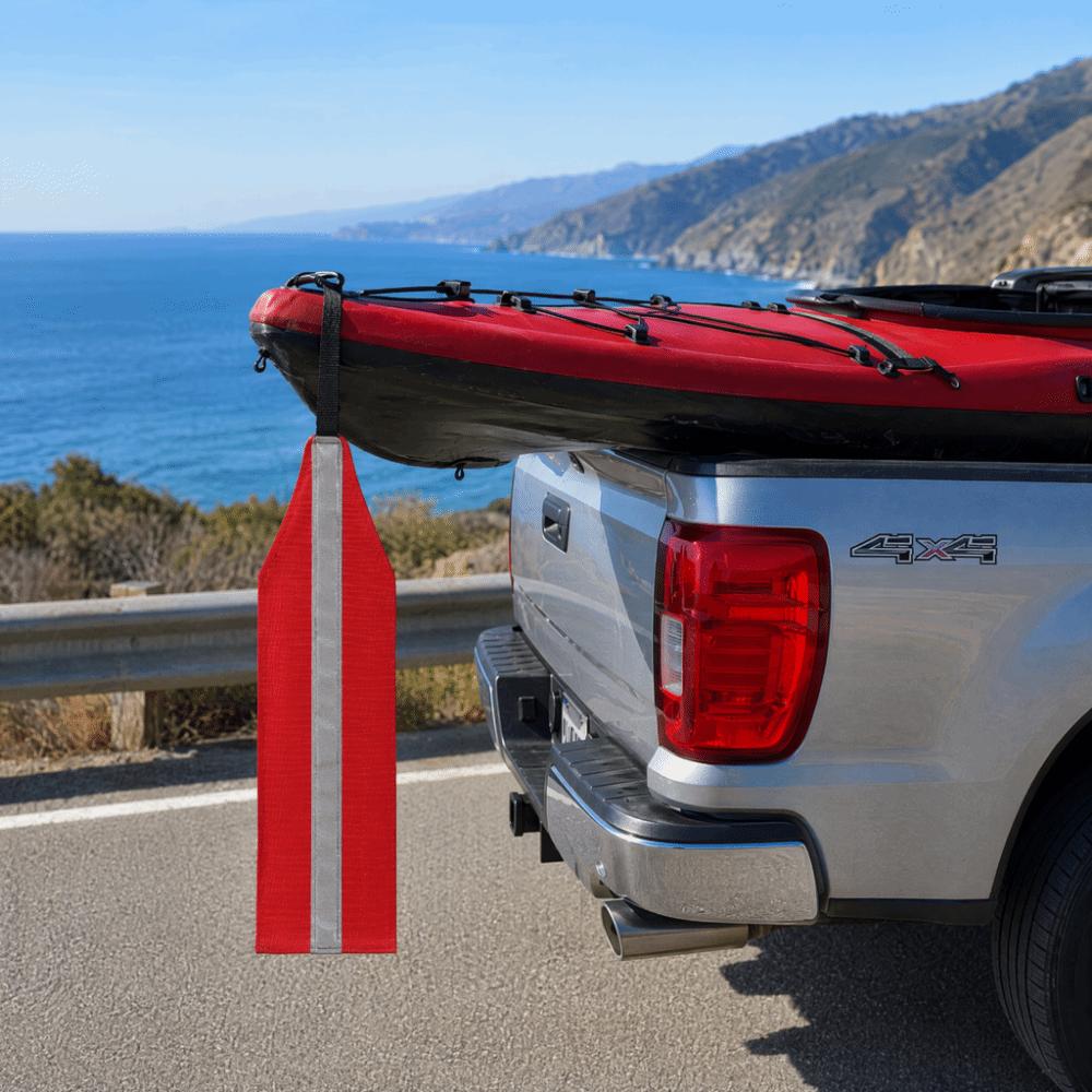Red Safety Travel Flag Oxford Fabric Reflective Safety Flag Kayak Safety Flag Off-Road Loading