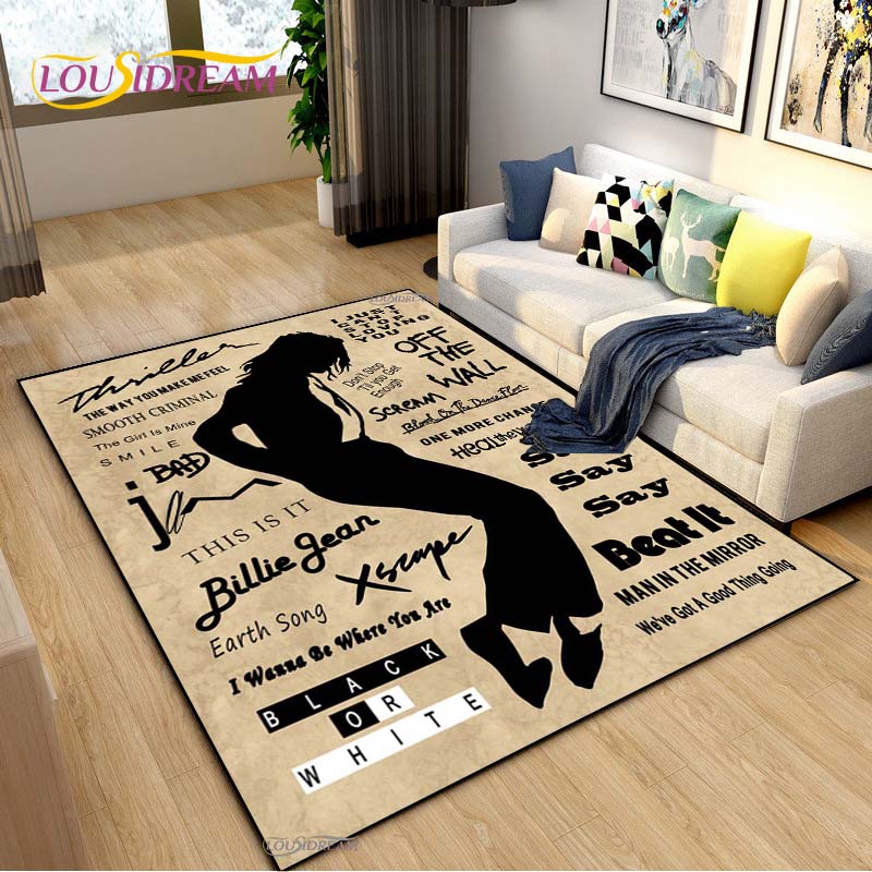 Michael J-Jackson Carpet for Living Room Sofa Table Bedroom Rugs Home decor Kitchen washroom Indoor Outdoor Non-slip floor Mats