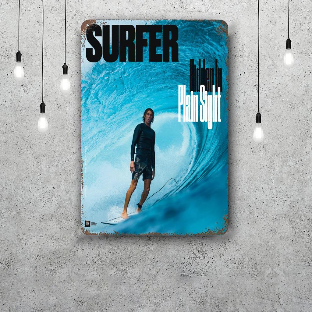 surfing Vintage Metal Tin Signs Posters Decor Retro Metal Plaque Wall Art Decor for Garage Bar