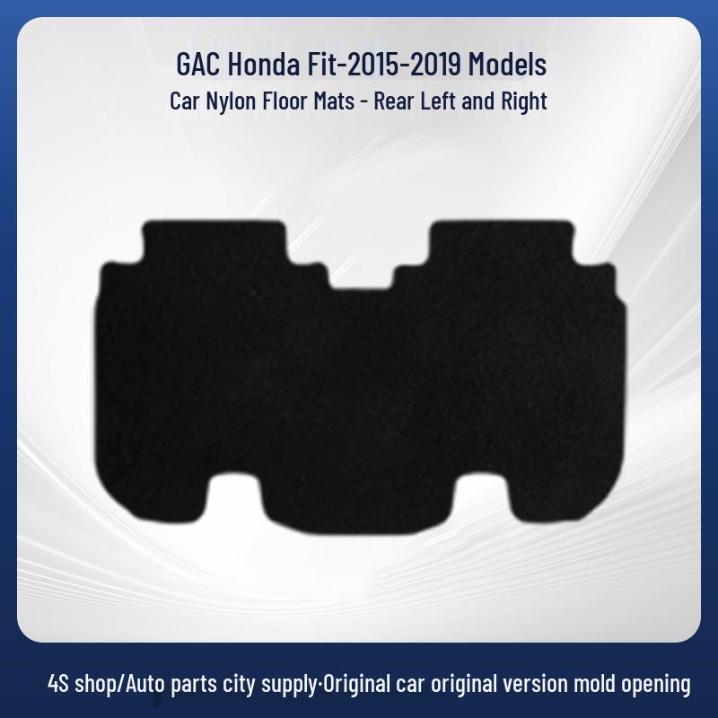 Dustproof, Wear-Resistant Nylon Car Floor Mats for Honda Fit (2015-2019) - Black
