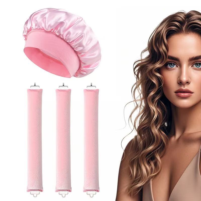 Heatless Curling Iron Headband, Soft Curling Iron, Heatless Curling Iron, Flexible Sleeping Curler with Cap Styling Tool
