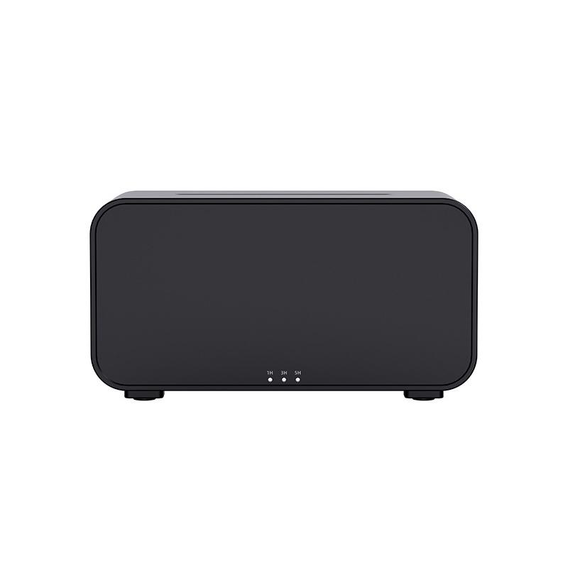 Мини настольный диффузор ароматов с LED ночником, увлажнитель воздуха, диффузор эфирных масел для дома, увлажнитель воздуха с эффектом пламени чёрный