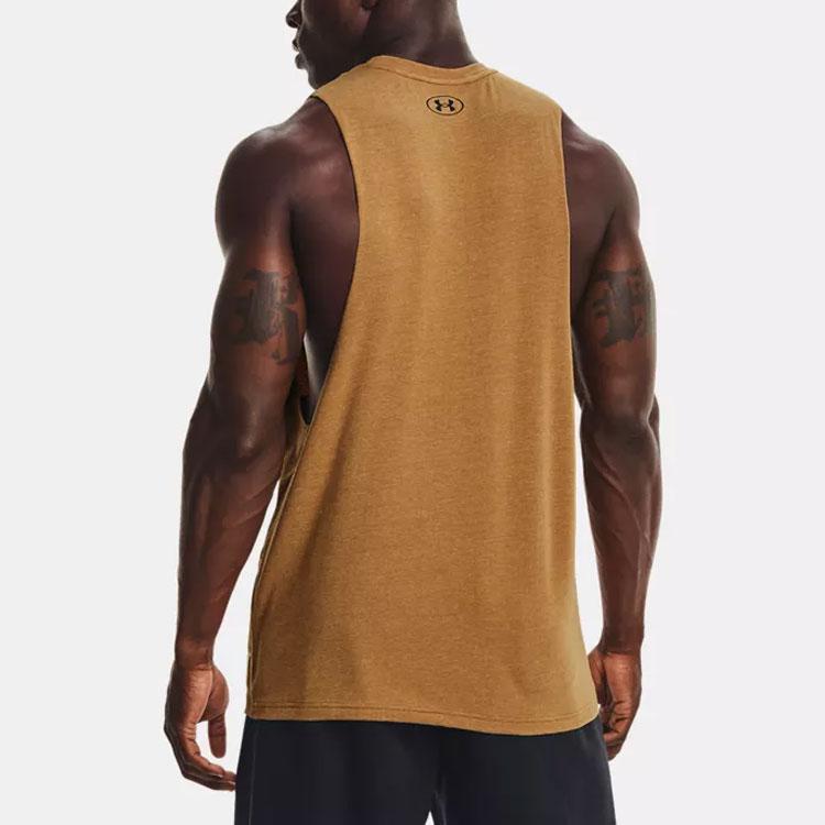 Under Armour Tréninkové tílko s potiskem loga Project Eagle Pánské topy Anticko-hnědá 1369609-277