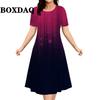 Fashion Elegant Women‘S Dresses Woman Party Dress Gradient Polka Dot O-Neck Plus Size Vacation Casual A-Line Clothes Trend 2026