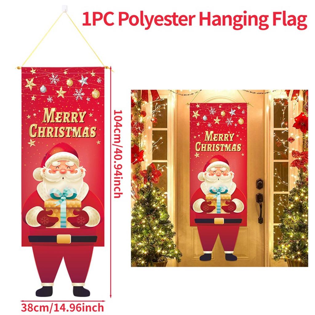 Christmas Hanging Flag Banner Merry Christmas Decor For Home 2025 Xmas Ornament Decor Navidad Kerst Natal Noel NewYear Gift 2025