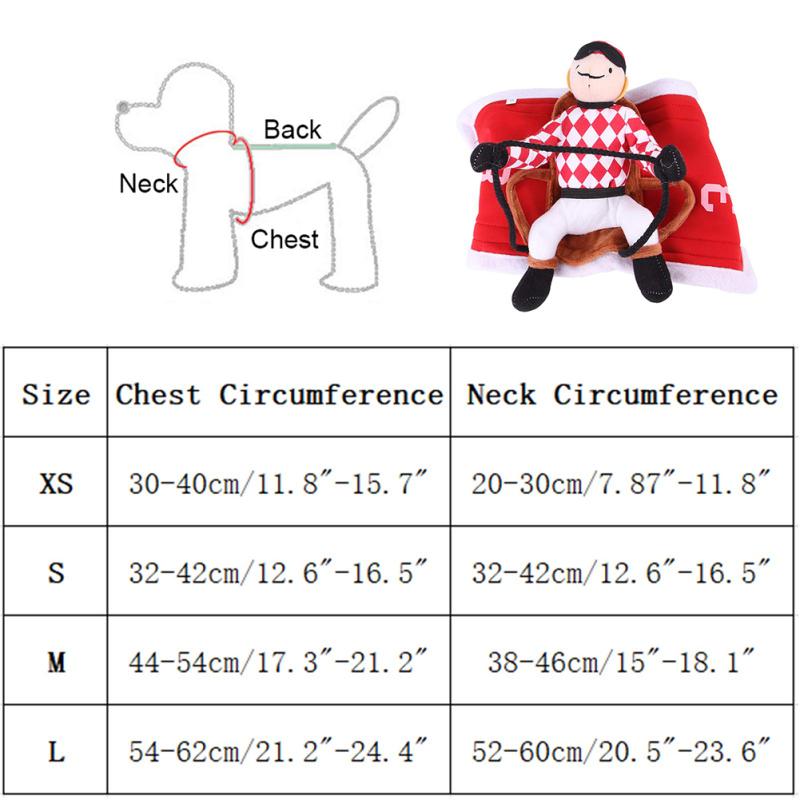 Pet Dog-jockey Horse Race Costume Funny Clothes Pet Supplies Photo Props For Halloween Party Decor