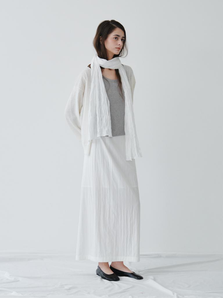 Reply Maxi Back Slit Skirt_Off White
