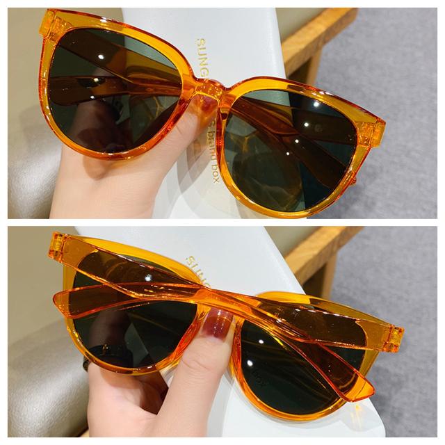 Occhiali da Sole alla Moda Donna Uomo Occhiali da Sole per Femmina Lenti Grandi Colore Gelatina Vintage Occhiali da Sole da Viaggio Guida Occhiali
