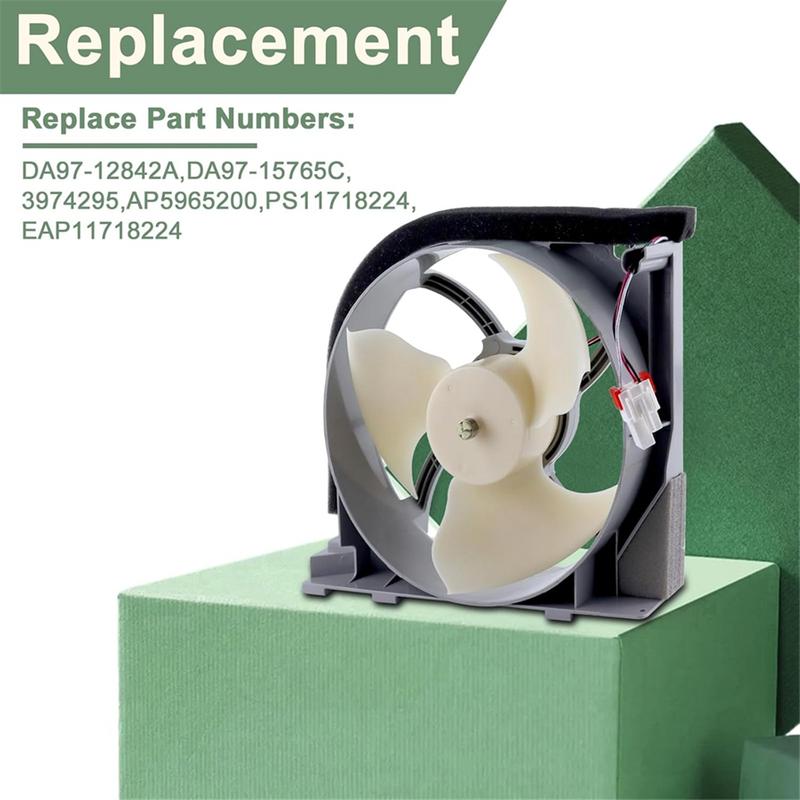 DA97-15765A DA31-00340A Zespół silnika wentylatora skraplacza lodówki do DA97-12842A, DA31-00278C DC 12V-T33C