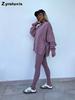 New Spring Outwear Women's Fashion Loose Fit Leggings Set with Oversized Sweatshirt Two Piece Outfit