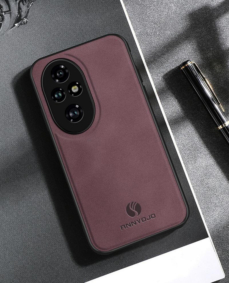 

Matte Plain Leather Case For Honor 200 Pro Honor 200 Lite Honor200 Built-in Metal Car Mount Holder Cover For Honor 200 Pro