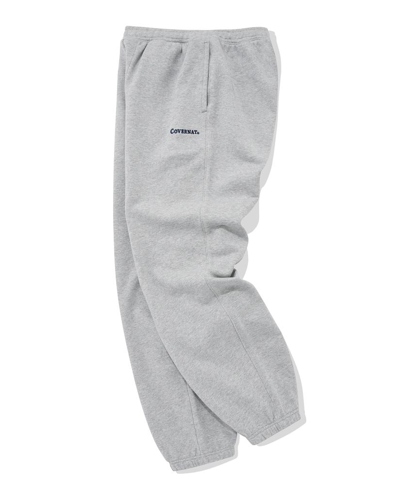 COVERNAT Authentic Logo Sweat Jogger Pants Melange Grey