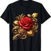 Red and Golden Rose T-Shirt
