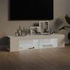 TV-meubel met LED-verlichting Wit 135 x 39 x 30 cm