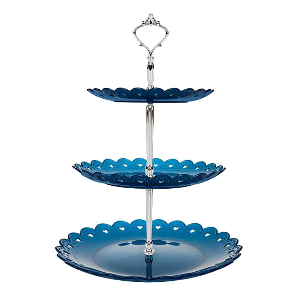 3-Tier Cake Stand Elegant Dessert Cupcake Stand Pastry Serving Tray Platter for Tea Party, Wedding and Birthday
