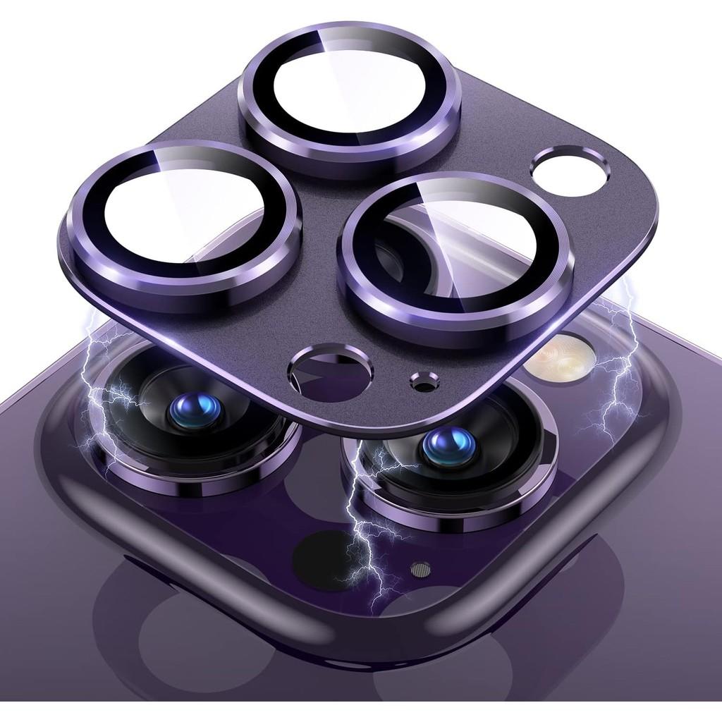 Titanium Black Metal Glass Camera Lens Screen Protector For iPhone 17 16 15 Pro Max 14 Plus 13 Protection Cover 15Pro 14Pro Accessory